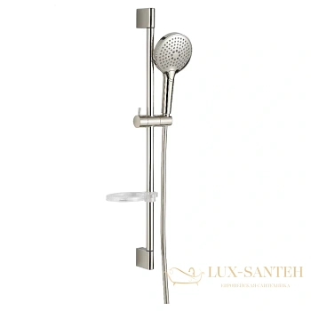 душевой гарнитур aquame aqm8101bn, с мыльницей, никель брашированный