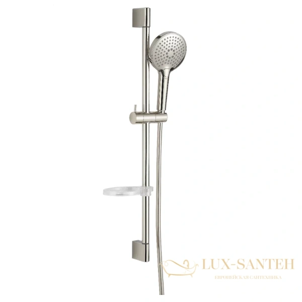 душевой гарнитур aquame aqm8101bn, с мыльницей, никель брашированный