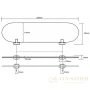 полка стеклянная 52 см bemeta oval 118402031, хром