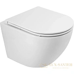 Подвесной безободковый унитаз BelBagno Sfera-R BB046CH-TOR, белый