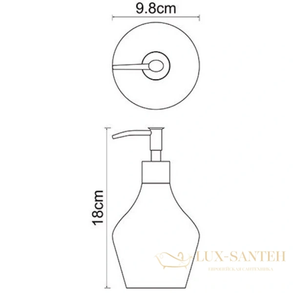 дозатор wasserkraft dinkel k-4699 420 мл, белый