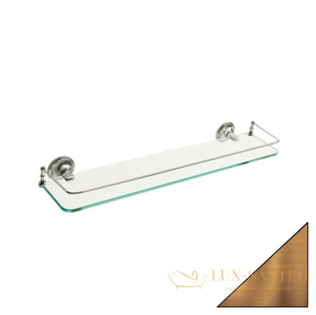 полка стеклянная stil haus regal rg04(25) настенная 60l, бронза