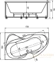 акриловая ванна aquatek вега veg170-0000073 170x105 левая, с фронтальным экраном