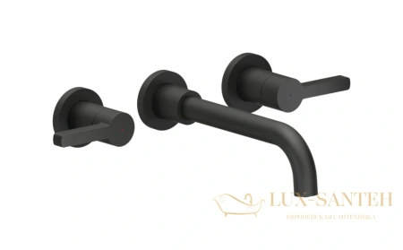 смеситель для раковины nobili lira, lr116298/1t1bm, 3 отверстия, черный