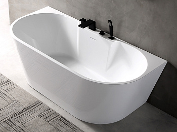 акриловая ванна abber ab9296-1.7, цвет белый
