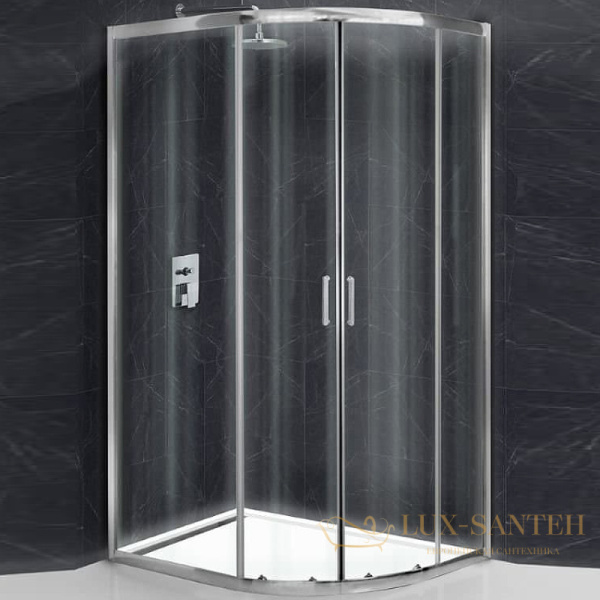 душевой уголок belbagno uno uno-195-rh-2-120/90-c-cr 120х90 см профиль хром, стекло прозрачное