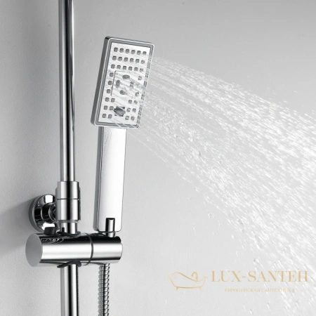 душевая система wasserkraft a17702 200 мм, хром