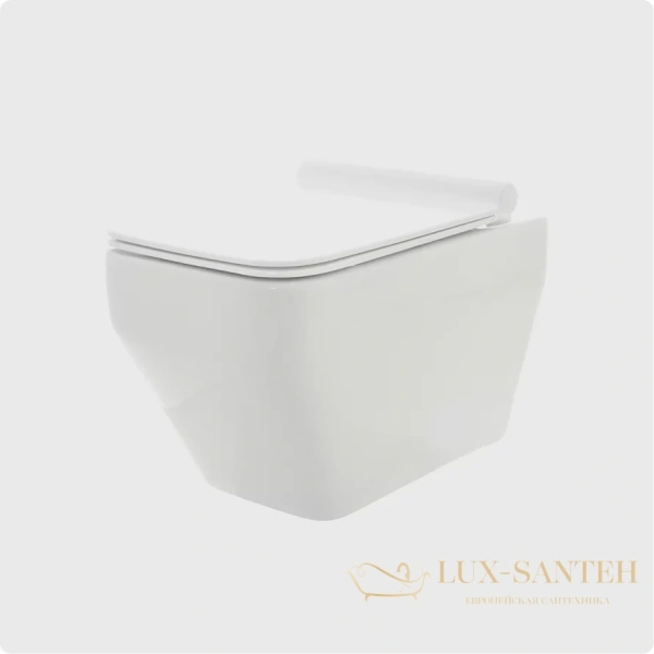 унитаз подвесной безободковый aquame aqm2009, с быстросъемным сиденьем softclose, белый глянцевый