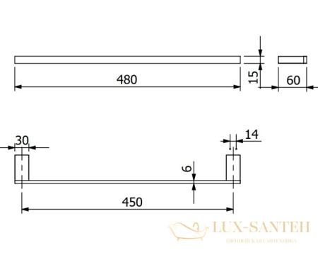 полотенцедержатель 450 мм, kludi vela c, 3198039, черный матовый