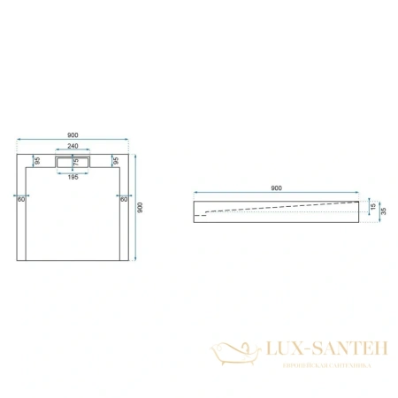душевой поддон rea grand rea-k4595 из литого мрамора 90х90 см, черный