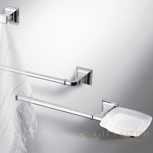 полотенцедержатель colombo design portofino b3274 dx с мыльницей, хром
