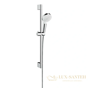 душевой набор hansgrohe crometta vario green со штангой 65 см хром-белый 26555400