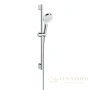 душевой набор hansgrohe crometta vario green со штангой 65 см хром-белый 26555400