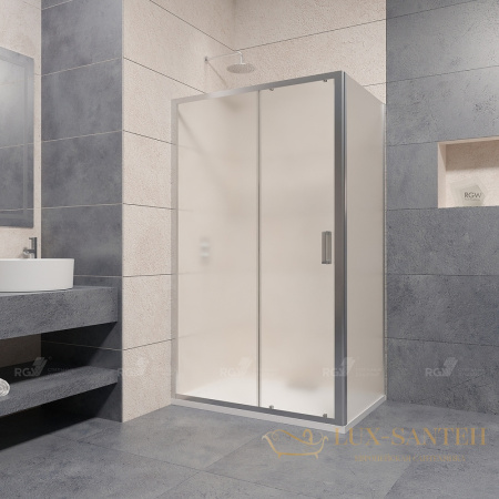 душевой уголок rgw passage 35087629-21 pa-76 120х90, профиль хром, стекло матовое-сатинат