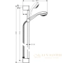 душевой гарнитур hansgrohe crometta 85 90cm 1jet/unica 27729000