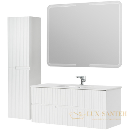 тумба под раковину cezares duet duet-1200-2c-so-bl 120 см подвесная, bianco lucido