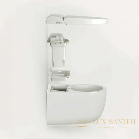 унитаз подвесной 38х59 см artceram hype khyv001 05 00, с крышкой-биде и дистанционным пультом,  saniglaze matt white
