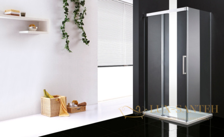 душевой уголок cezares premier-soft premier-soft-w-ah-1-120/100-c-cr-iv 120x100 iv профиль хром, стекло прозрачное