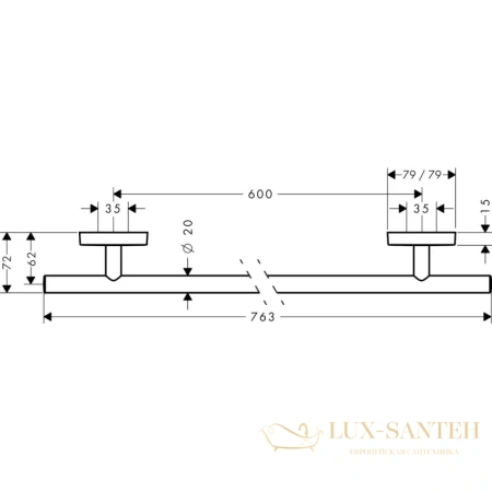 полотенцедержатель hansgrohe puravida 60 см