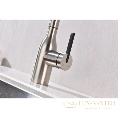 смеситель paulmark viper vi213105-ni для кухни с подключением к фильтру, никель