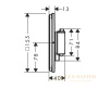 термостат для душа встраиваемый hansgrohe showerselect comfort e, 15572700, на 2 выхода, белый матовый