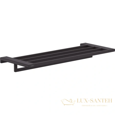полка для полотенец hansgrohe addstoris 41751670, черный матовый