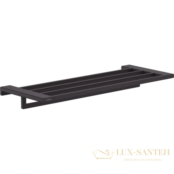 полка для полотенец hansgrohe addstoris 41751670, черный матовый