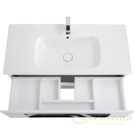 тумба под раковину cezares eco-cer eco-cer-800-2c-so-bl 80 см подвесная, bianco lucido