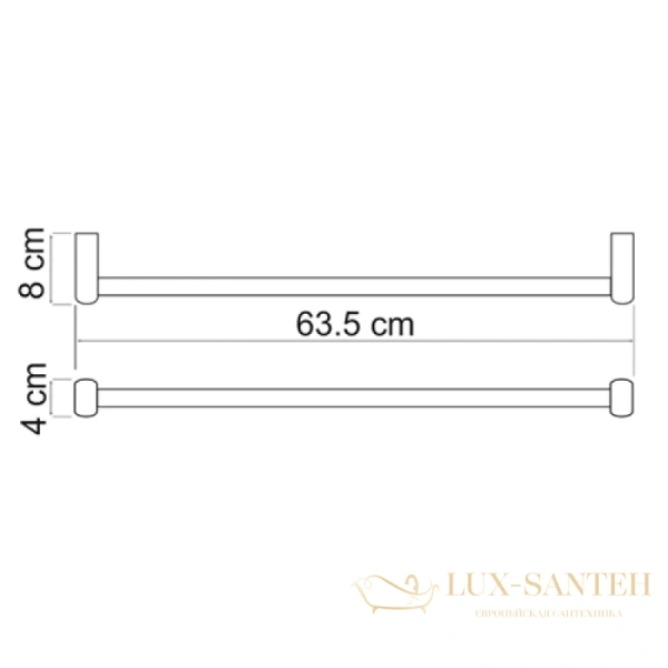 полотенцедержатель wasserkraft berkel k-6830 63,5 см, хром
