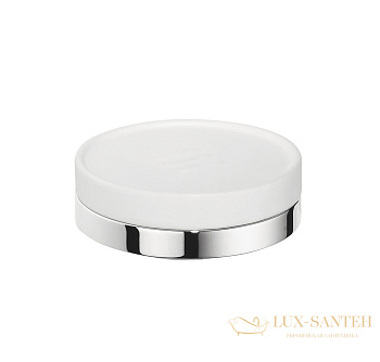 мыльница colombo design nordic b5240.0cr-cbo настольная, хром - белая керамика