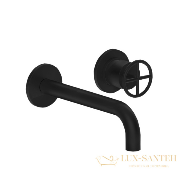 смеситель для раковины встраиваемый fantini fontane bianche, 47 p5 p113b, без донного клапана, (наружняя часть), matt gun metal pvd