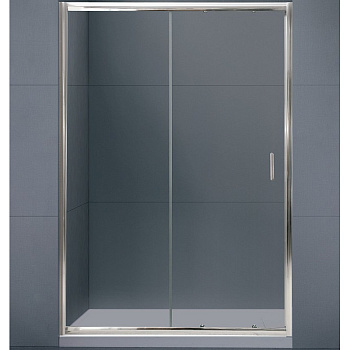 душевая дверь belbagno uno uno-bf-1-125-c-cr 125 см профиль хром, стекло прозрачное 