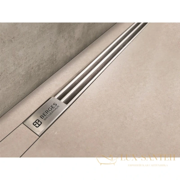 душевой канал berges super slim 091055 1000 мм, хром