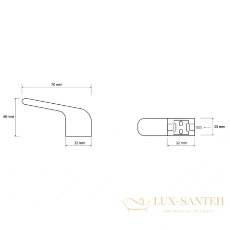 крючок bemeta via 102306172, хром