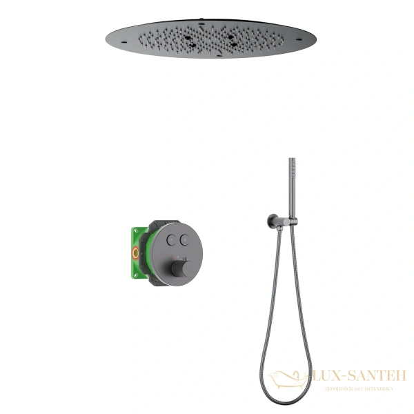 душевая система для душа термостатическая встраиваемая timo saona sx-2370/18sm, черное золото