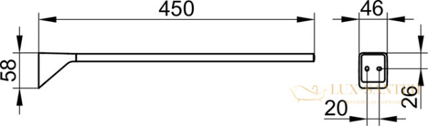 полотенцедержатель 450 мм, keuco aveno 14620010000, хром
