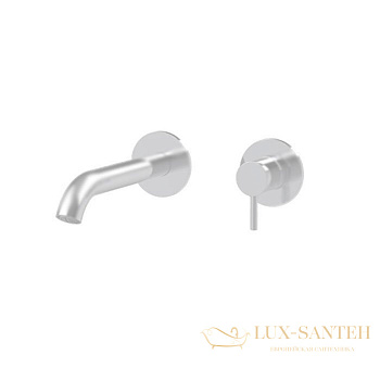 смеситель для раковины встраиваемый almar e210053.mw, внешняя часть, излив 130-155 белый матовый