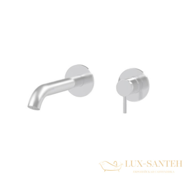 смеситель для раковины встраиваемый almar e210053.mw, внешняя часть, излив 130-155 белый матовый