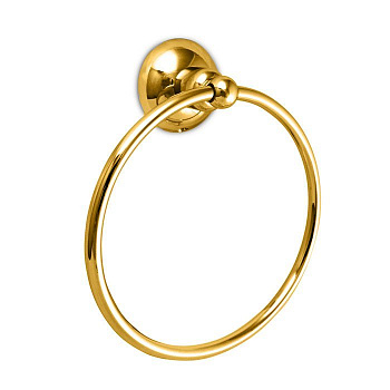 nicolazzi cristallo di rocca, 1485go09c, полотенцедержатель-кольцо, диаметром 19.5 см, подвесной, цвет золото