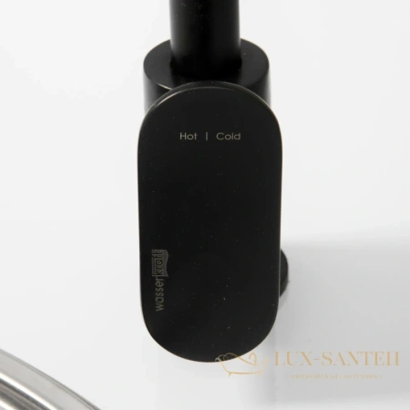 смеситель wasserkraft elbe 7407 для кухни, черный