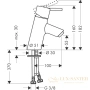 смеситель для раковины hansgrohe talis s 32031000