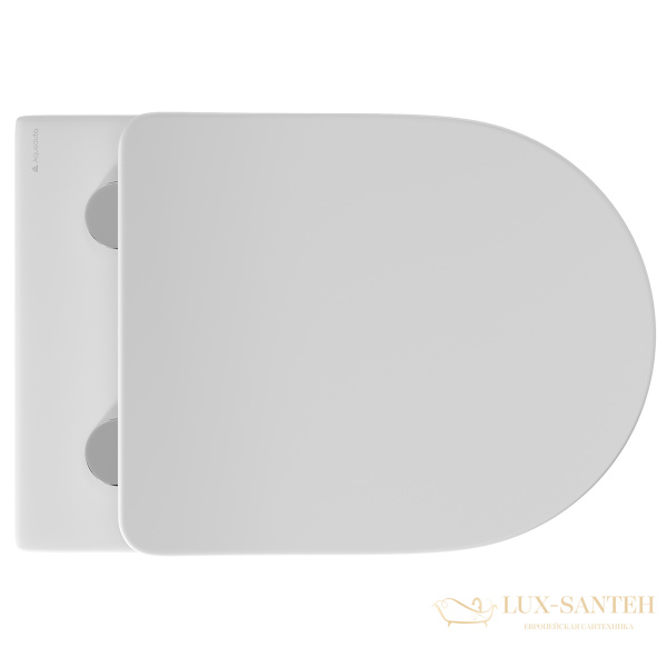 унитаз подвесной aqueduto ovo, ovo0110, 525*360 безободковый, сиденье c микролифтом, белый глянцевый