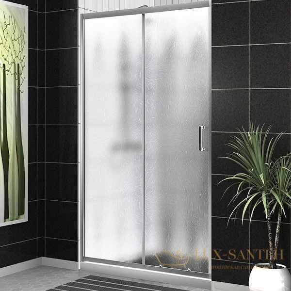 душевая дверь belbagno uno uno-195-bf-1-140-ch-cr 140 см профиль хром, стекло шиншилла