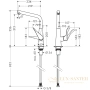 смеситель для кухни hansgrohe metris 14823000