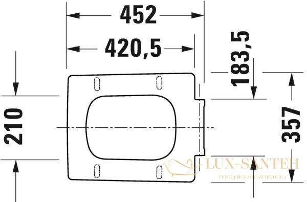сиденье c крышкой стандартное для унитаза duravit viu 002111000, белый/хром