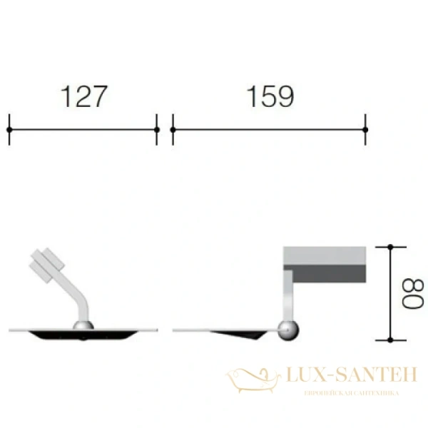 мыльница schein watteau 122g, хром