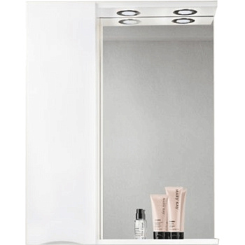 зеркальный шкаф belbagno marino marino-spc-700/750-1a-bl-p-l 70 см с подсветкой, bianco lucido