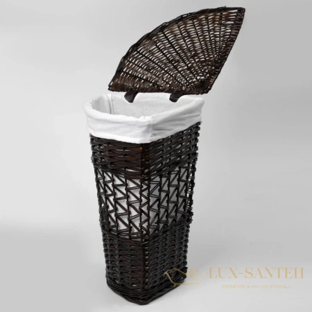 плетеная корзина wasserkraft salm wb-270-l для белья, темно-коричневый