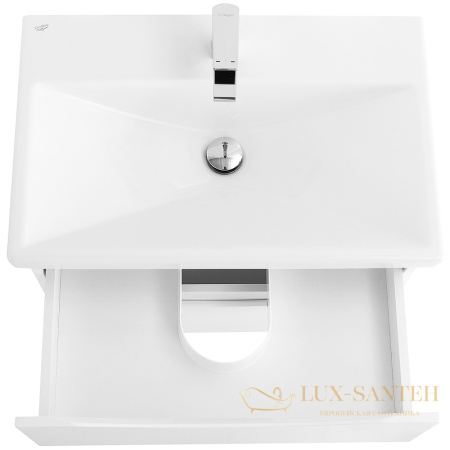 тумба под раковину belbagno marino-cer marino-cer-700-2c-so-bl-p 70 см подвесная, bianco lucido