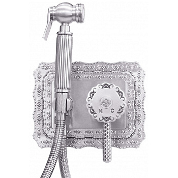 гигиенический душ zorg antic a116bd-sl со смесителем, серебро